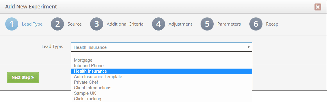 Create Bid Experiment
