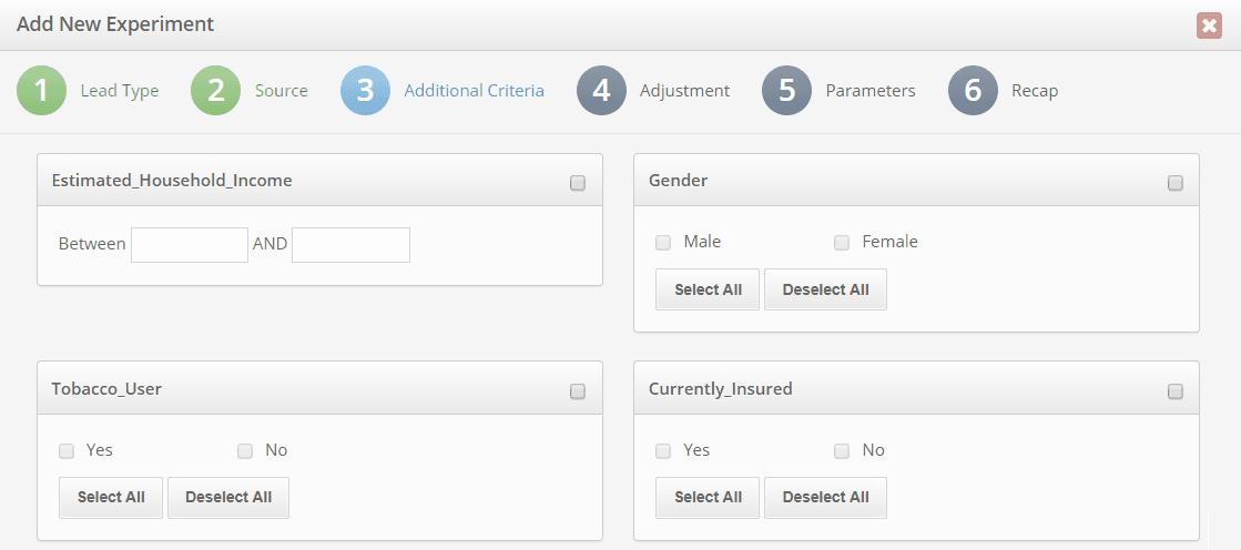 Set Experiment Parameters