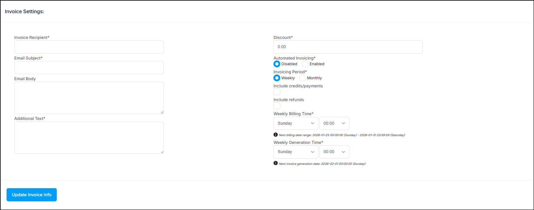 Invoice Manager and Invoice Reports