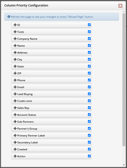 column priority partner